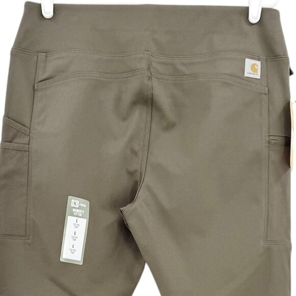 Carhartt Women Force Fitted Lightweight Olive Utility Legging Tall L (12-14) NWT - Picture 4 of 11